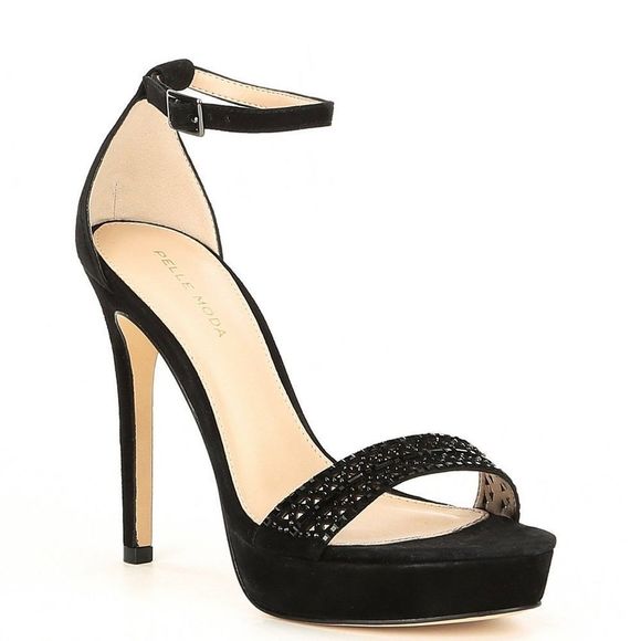 Nine West Platform High Heel Sandals Womens Studded Dress Prom Dressy Party - Picture 3 of 6
